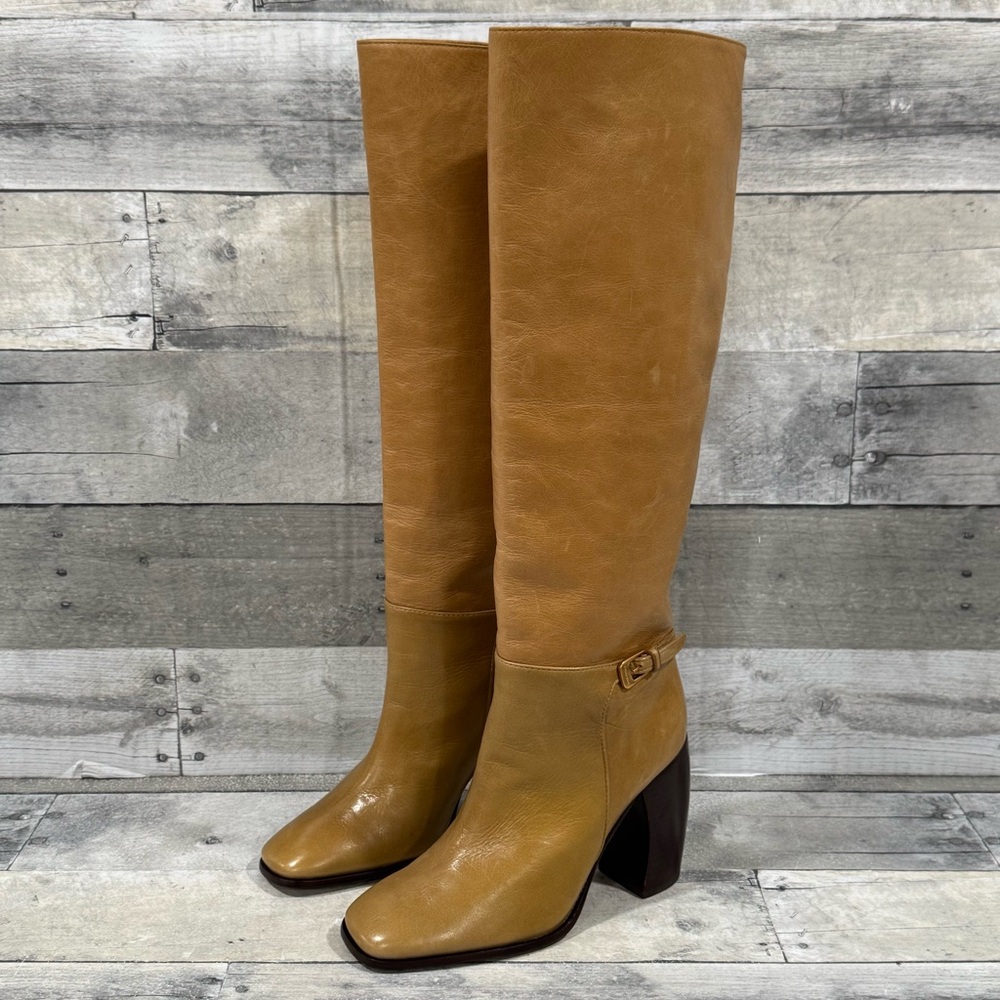 TORY BURCH Banana Heel Boot - Butterscotch - Size - 6 - Picture 9 of 16
